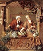 MIERIS, Willem van The Greengrocer oil painting on canvas